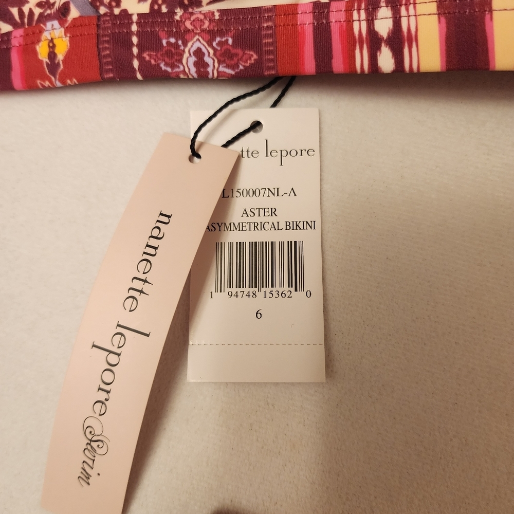 Nanette Lepore Aster Boho One Shoulder Bikini Size 6 - Picture 6 of 16